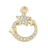 Rack Plating Alloy Micro Pave Rhinestone Pendants FIND-K020-05G-1