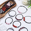 20Pcs 4 Styles Sport Theme Acrylic Beaded Bracelets for Men Women BJEW-SP0001-24-4