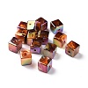 UV Plating Rainbow Iridescent Acrylic Beads PACR-H003-11-1