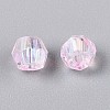 Transparent Spray Painted Glass Beads LS-EGLA-N018-4mm-11-3