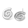 Rack Plating Brass Vortex Stud Earrings for Women EJEW-Z019-14P-2