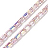 Electroplate Glass Chevron Beads Strands GLAA-Q101-02A-AB08-1