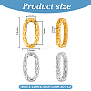 40Pcs 2 Colors Brass Linking Rings KK-PH0012-20-4