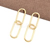 Oval 316 Stainless Steel Dangle Stud Earrings EJEW-D339-04G-1