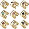 Natural & Synthetic Gemstone Finger Rings RJEW-U027-03G-1