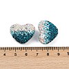 Gradient Color Heart Shaped Polymer Clay Rhinestone Beads CLAY-NH0002-03C-3