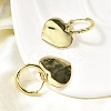Brass Heart Hoop Earrings EJEW-L261-022G-4
