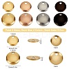 SUNNYCLUE 40Pcs 2 Size 4 Colors Vacuum Plating 304 Stainless Steel Dome Charms STAS-SC0002-31-2