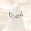 Brass Adjustable Cuff Rings for Women RJEW-B132-02A-P-1