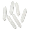 Olycraft 6Pcs Natural Quartz Crystal No Hole BeadsDouble Terminated Point G-OC0004-04-1