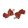 Natural Red Jasper Pendants G-T144-11F-2
