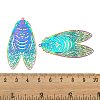 Ion Plating(IP) 201 Stainless Steel Etched Metal Embellishments Big Pendants STAS-G328-04RC-3
