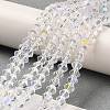 Transparent Electroplate Glass Beads Strands EGLA-A039-T4mm-L13-4