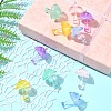 10Pcs 5 Colors Luminous Epoxy Resin Mushroom Pendants RESI-FS0001-99-8