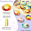 20Pcs 5 Colors Flower Food Grade Eco-Friendly Silicone Focal Beads SIL-CJ0002-28-9