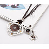 Rhombus Alloy Enamel Stud Earrings & Pendant Necklaces Sets FS-WGC3B96-05-1