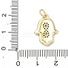 Brass Micro Pave Cubic Zirconia Pendants KK-H255-09G-02-3