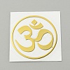 Chakra Hollow Metal Stickers STIC-WH0304-598F-06-1