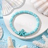 Flat Round Handmade Polymer Clay Heishi Beaded Stretch Bracelets BJEW-JB11715-02-1