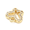 Brass Micro Pave Cubic Zirconia Charms KK-R220-02G-02-2