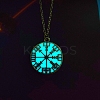 Luminous Glow in the Dark Alloy Viking Compass Pendant Cable Chain Nekclaces PW-WG9C52A-03-1