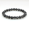 Natural Labradorite Round Beaded Stretch Bracelets for Men Women FS-WG77712-05-1