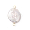 Natural Keshi Pearl Connector Charms PALLOY-JF04188-02-1