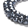 Electroplate Opaque Glass Beads Strands EGLA-A035-P6mm-A18-3