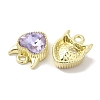 Heart Rack Plating Alloy Charms FIND-I039-29G-2