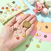30Pcs 6 Colors Flower Alloy Enamel Pendants ENAM-CJ0006-21-4