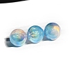 30Pcs Gradient Color & UV Plating Rainbow Iridescent Opaque Resin Beads PW-WG1BD98-15-1