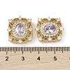 Brass Micro Pave Cubic Zirconia Beads KK-G491-36G-01-3