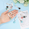 12Pcs 6 Styles Heart Natural & Synthetic Gemstone Shoe Charms HJEW-CA00019-3
