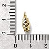 Horse Eye Brass with Glass Charms KK-G525-04G-02-3