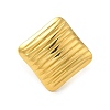 Ion Plating(IP) 304 Stainless Steel Stripe Rhombus Open Cuff Ring for Women RJEW-C083-09G-2