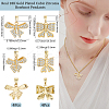 8Pcs 2 Styles Brass Micro Pave Cubic Zirconia Pendants FIND-BBC0004-29B-2