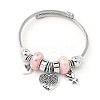 European Style Stainless Steel & Alloy Charm Bangles for Women PW-WG243C0-02-1