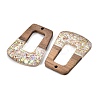 Epoxy Resin & Walnut Wood Pendants RESI-T057-13B-2