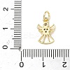 Brass Micro Pave Cubic Zirconia Charms X-ZIRC-I356-40G-3