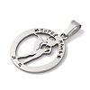 Mother's Day 201 Stainless Steel Pendants STAS-Q342-21P-2