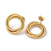 Multilayer Ring Shape Ion Plating(IP) 304 Stainless Steel Stud Earrings for Women EJEW-L287-016G-01-2