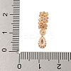 Rack Plating Brass Clear Cubic Zirconia European Dangle Charms KK-F876-23KCG-3