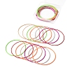 28Pcs 7 Colors Iron Spring Chains Stretch Bracelets BJEW-FS0001-09-1