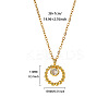 Brass Pave Clear Cubic Zirconia Ring Pendant Necklaces for Women WGFA3A6-05-1
