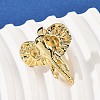 Brass Adjustable Open Cuff Rings for Women RJEW-R032-02G-1