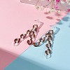 Acrylic Curb Chain Tassel Dangle Stud Earrings for Women EJEW-JE04767-06-2