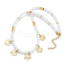 6mm Round ABS Imitation Pearl Beaded Necklaces NJEW-P317-12B-G-2