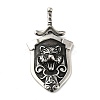 304 Stainless Steel Manual Polishing Big Pendants STAS-G274-14AS-1