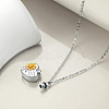 Alloy Heart with Sunflower Urn Ashes Pendant Necklace LS-BOTT-PW0002-015P-4