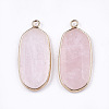 Natural Rose Quartz Pendants G-T112-23I-2